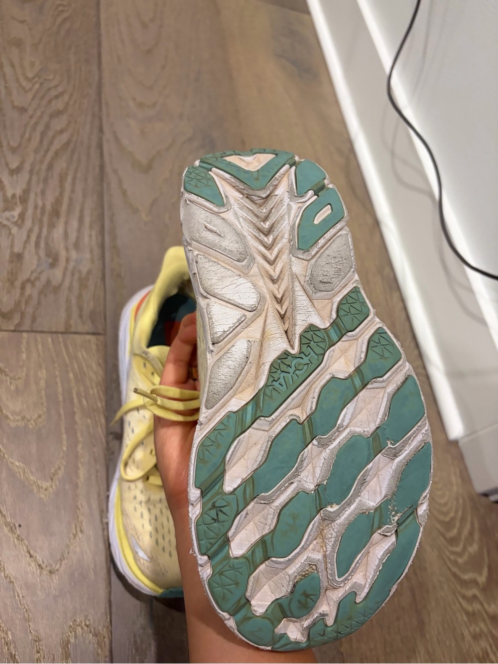 HOKA Women's Clifton 8 Yellow Running Shoes - Picture 5 of 6